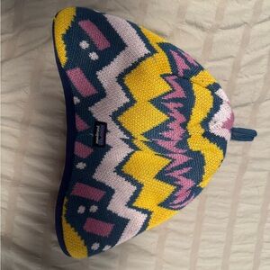 Patagonia Baby Hat with Yellow, Pink, and Blue Pattern